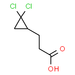 ChemSpider 2D Image | 3-(2,2-Dichlorocyclopropyl)propanoic acid | C6H8Cl2O2
