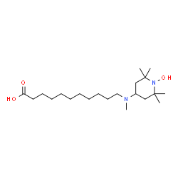 ChemSpider 2D Image | 11-[(1-Hydroxy-2,2,6,6-tetramethyl-4-piperidinyl)(methyl)amino]undecanoic acid | C21H42N2O3