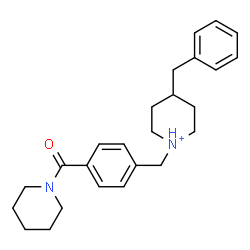 ChemSpider 2D Image | 4-Benzyl-1-[4-(1-piperidinylcarbonyl)benzyl]piperidinium | C25H33N2O