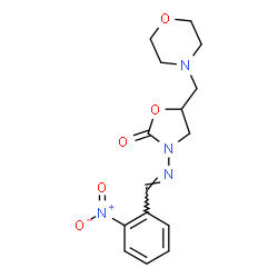 ChemSpider 2D Image | 5-(4-Morpholinylmethyl)-3-[(E)-(2-nitrobenzylidene)amino]-1,3-oxazolidin-2-one | C15H18N4O5