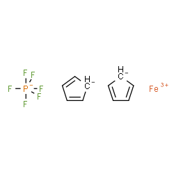 ChemSpider 2D Image | Iron(3+) hexafluorophosphate 2,4-cyclopentadienide (1:1:2) | C10H10F6FeP