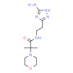 ChemSpider 2D Image | N-[2-(5-Amino-1H-1,2,4-triazol-3-yl)ethyl]-2-methyl-2-(4-morpholinyl)propanamide | C12H22N6O2