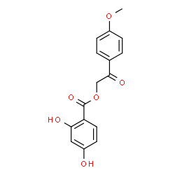 ChemSpider 2D Image | 2-(4-Methoxyphenyl)-2-oxoethyl 2,4-dihydroxybenzoate | C16H14O6