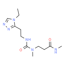 ChemSpider 2D Image | N~3~-{[2-(4-Ethyl-4H-1,2,4-triazol-3-yl)ethyl]carbamoyl}-N,N~3~-dimethyl-beta-alaninamide | C12H22N6O2