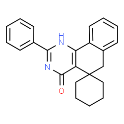 ChemSpider 2D Image | spiro[benzo[h]quinazoline-5(6H),1'-cyclohexan]-4-ol, 2-phenyl- | C23H22N2O