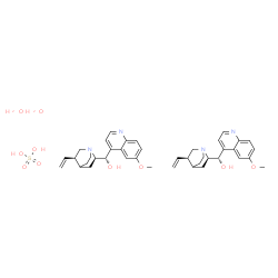 ChemSpider 2D Image | (9S)-6'-Methoxycinchonan-9-ol sulfate hydrate (2:1:2) | C40H54N4O10S