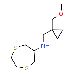 ChemSpider 2D Image | N-{[1-(Methoxymethyl)cyclopropyl]methyl}-1,4-dithiepan-6-amine | C11H21NOS2