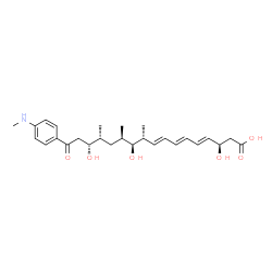 ChemSpider 2D Image | (3R,4E,6E,8E,10R,11S,12R,14R,15R)-3,11,15-Trihydroxy-10,12,14-trimethyl-17-[4-(methylamino)phenyl]-17-oxo-4,6,8-heptadecatrienoic acid | C27H39NO6