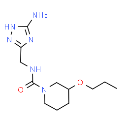 ChemSpider 2D Image | N-[(5-Amino-1H-1,2,4-triazol-3-yl)methyl]-3-propoxy-1-piperidinecarboxamide | C12H22N6O2