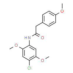 ChemSpider 2D Image | N-(4-Chloro-2,5-dimethoxyphenyl)-4-methoxybenzeneacetamide | C17H18ClNO4