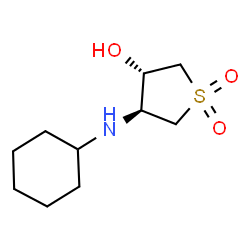 ChemSpider 2D Image | (3S,4S)-4-(Cyclohexylamino)tetrahydro-3-thiopheneol 1,1-dioxide | C10H19NO3S