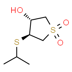 ChemSpider 2D Image | (3R,4S)-4-(Isopropylsulfanyl)tetrahydro-3-thiopheneol 1,1-dioxide | C7H14O3S2