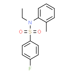 ChemSpider 2D Image | N-Ethyl-4-fluoro-N-o-tolyl-benzenesulfonamide | C15H16FNO2S