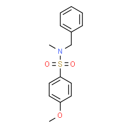 ChemSpider 2D Image | N-Benzyl-4-methoxy-N-methylbenzenesulfonamide | C15H17NO3S