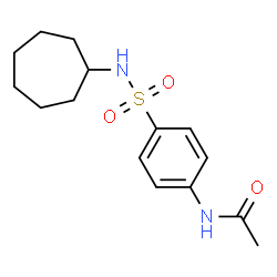 ChemSpider 2D Image | N-[4-(Cycloheptylsulfamoyl)phenyl]acetamide | C15H22N2O3S