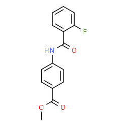 ChemSpider 2D Image | Methyl 4-[(2-fluorobenzoyl)amino]benzoate | C15H12FNO3