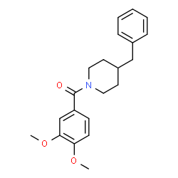 ChemSpider 2D Image | (4-Benzyl-1-piperidinyl)(3,4-dimethoxyphenyl)methanone | C21H25NO3