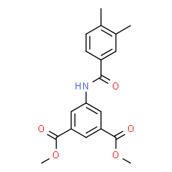 ChemSpider 2D Image | Dimethyl 5-[(3,4-dimethylbenzoyl)amino]isophthalate | C19H19NO5