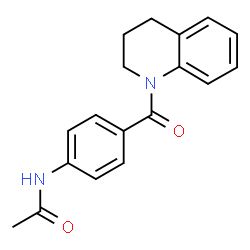 ChemSpider 2D Image | N-[4-(3,4-Dihydro-1(2H)-quinolinylcarbonyl)phenyl]acetamide | C18H18N2O2