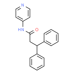 ChemSpider 2D Image | 3,3-Diphenyl-N-(4-pyridinyl)propanamide | C20H18N2O