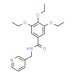 ChemSpider 2D Image | 3,4,5-Triethoxy-N-(3-pyridinylmethyl)benzamide | C19H24N2O4