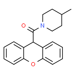 ChemSpider 2D Image | 4-methyl-1-(9H-xanthene-9-carbonyl)piperidine | C20H21NO2