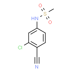 ChemSpider 2D Image | N-(3-Chloro-4-cyanophenyl)methanesulfonamide | C8H7ClN2O2S