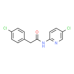 ChemSpider 2D Image | 2-(4-Chlorophenyl)-N-(5-chloro-2-pyridinyl)acetamide | C13H10Cl2N2O