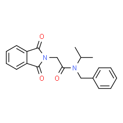 ChemSpider 2D Image | N-Benzyl-2-(1,3-dioxo-1,3-dihydro-2H-isoindol-2-yl)-N-isopropylacetamide | C20H20N2O3