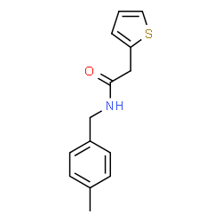 ChemSpider 2D Image | N-(4-Methylbenzyl)-2-(2-thienyl)acetamide | C14H15NOS