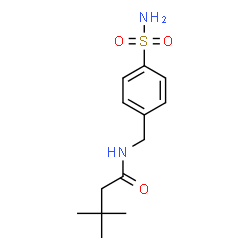 ChemSpider 2D Image | 3,3-Dimethyl-N-(4-sulfamoylbenzyl)butanamide | C13H20N2O3S