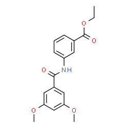 ChemSpider 2D Image | Ethyl 3-[(3,5-dimethoxybenzoyl)amino]benzoate | C18H19NO5