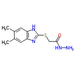 InChI=1/C11H14N4OS/c1-6-3-8-9(4-7(6)2)14-11(13-8)17-5-10(16)15-12/h3-4H,5,12H2,1-2H3,(H,13,14)(H,15,16)