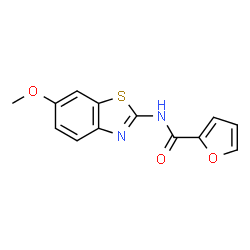 ChemSpider 2D Image | N-(6-Methoxy-1,3-benzothiazol-2-yl)-2-furamide | C13H10N2O3S
