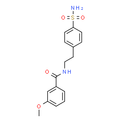 ChemSpider 2D Image | 3-Methoxy-N-[2-(4-sulfamoylphenyl)ethyl]benzamide | C16H18N2O4S
