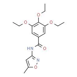 ChemSpider 2D Image | 3,4,5-Triethoxy-N-(5-methyl-1,2-oxazol-3-yl)benzamide | C17H22N2O5