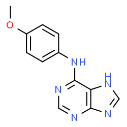 ChemSpider 2D Image | N-(4-Methoxyphenyl)-7H-purin-6-amine | C12H11N5O