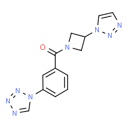 ChemSpider 2D Image | [3-(1H-Tetrazol-1-yl)phenyl][3-(1H-1,2,3-triazol-1-yl)-1-azetidinyl]methanone | C13H12N8O