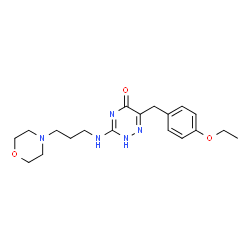 ChemSpider 2D Image | 6-(4-Ethoxybenzyl)-3-{[3-(4-morpholinyl)propyl]amino}-1,2,4-triazin-5(2H)-one | C19H27N5O3