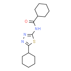 ChemSpider 2D Image | N-(5-Cyclohexyl-1,3,4-thiadiazol-2-yl)cyclohexanecarboxamide | C15H23N3OS