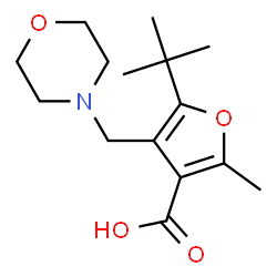 ChemSpider 2D Image | 5-tert-Butyl-2-methyl-4-(morpholin-4-ylmethyl)-3-furoic acid | C15H23NO4