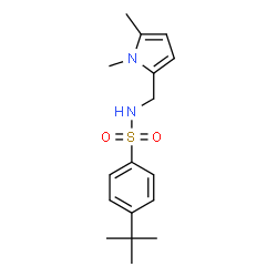 ChemSpider 2D Image | 4-tert-Butyl-N-(1,5-dimethyl-1H-pyrrol-2-ylmethyl)-benzenesulfonamide | C17H24N2O2S