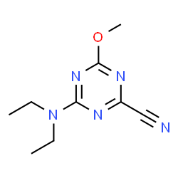 ChemSpider 2D Image | 4-(Diethylamino)-6-methoxy-1,3,5-triazine-2-carbonitrile | C9H13N5O