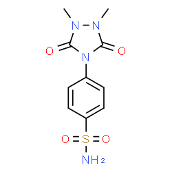 ChemSpider 2D Image | 4-(1,2-Dimethyl-3,5-dioxo-1,2,4-triazolidin-4-yl)benzenesulfonamide | C10H12N4O4S
