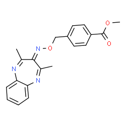ChemSpider 2D Image | Methyl 4-({[(2,4-dimethyl-3H-1,5-benzodiazepin-3-ylidene)amino]oxy}methyl)benzoate | C20H19N3O3