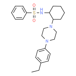 ChemSpider 2D Image | N-{2-[4-(4-Ethylphenyl)-1-piperazinyl]cyclohexyl}benzenesulfonamide | C24H33N3O2S
