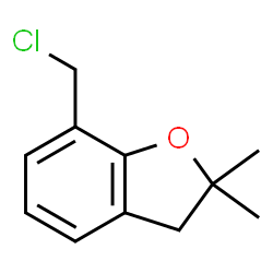 ChemSpider 2D Image | 7-(Chloromethyl)-2,2-dimethyl-2,3-dihydrobenzofuran | C11H13ClO
