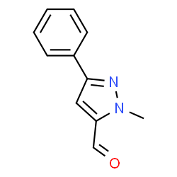 ChemSpider 2D Image | 2-METHYL-5-PHENYLPYRAZOLE-3-CARBALDEHYDE | C11H10N2O