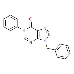 ChemSpider 2D Image | [1,2,3]Triazolo[4,5-d]pyrimidin-7-one, 3-benzyl-6-phenyl-3,6-dihydro- | C17H13N5O