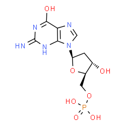 ChemSpider 2D Image | Deoxyguanosine monophosphate | C10H14N5O7P